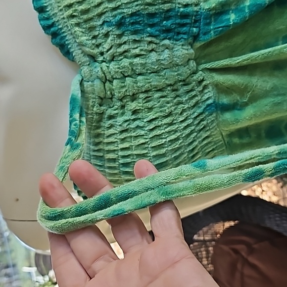 Cute stretchy swimming cover up terry towel dress sundress size small - Picture 3 of 7